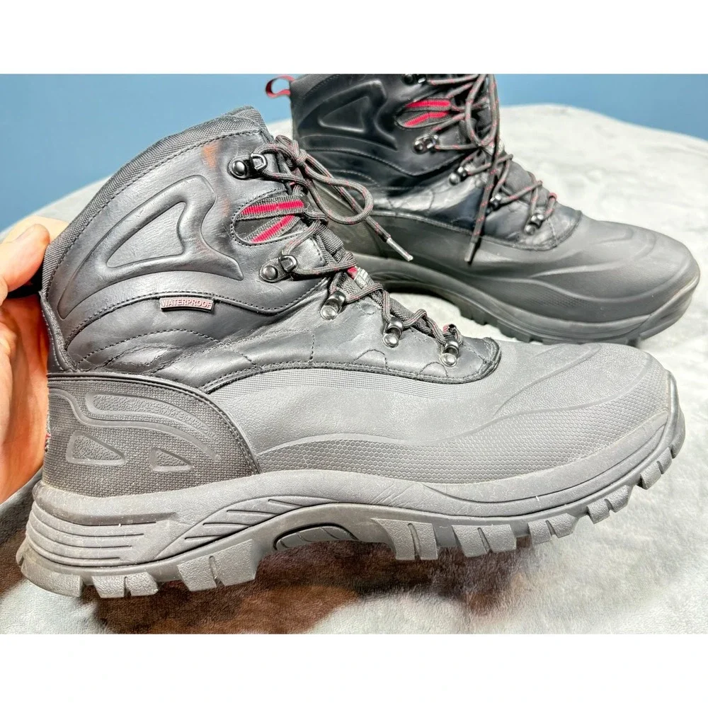NortiV8 Mens Hiking Boots 10 Black Waterproof Insulated Thinsulate